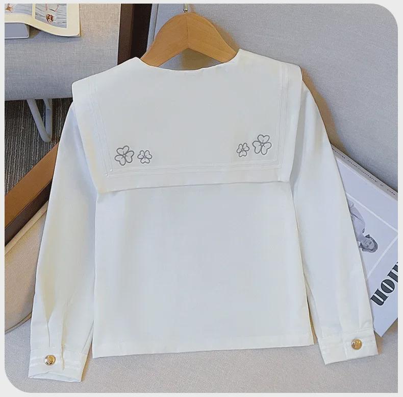 Комплект из двух предметов: юбка в клетку с длинными рукавами для девочек JK — стиль колледжа