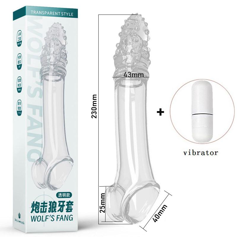 Удлинитель для увеличения пениса, вибратор, кольцо для члена, многоразовые презервативы, секс-игрушки для мужчин, вибрация точки G