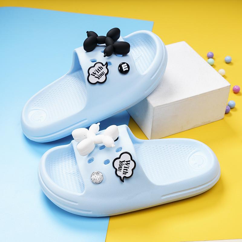 Удобные мультяшные детские тапочки для лета, домашние, надеваемые, мягкие ЭВА-тапочки