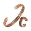 Ikuinen Jewelry-Set Magnetic Pure Copper Bracelet Ring Jewelry Set Women Resizable High Magnet Adjustable Wave