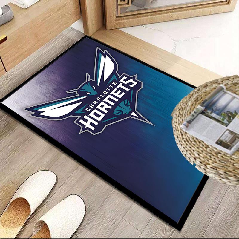 Charlotte Logo Art Carpet, Kitchen Rugs, Yoga Mat, Non-Slip Mats, Rug for Bathroom, Living Room bedroom, Camping Rugs Christmas Gift