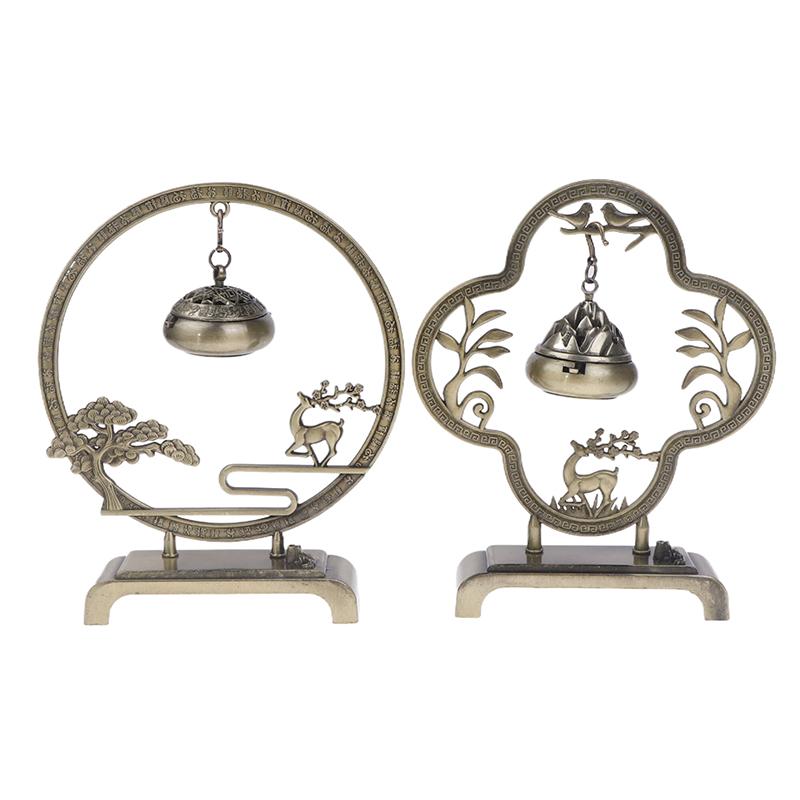 Курильница для благовоний в виде цветка лотоса, ретро, выдолбленная, цинковый сплав, подвесные курильницы для лотоса, благословение, держатель для настурции, домашний офис, декор