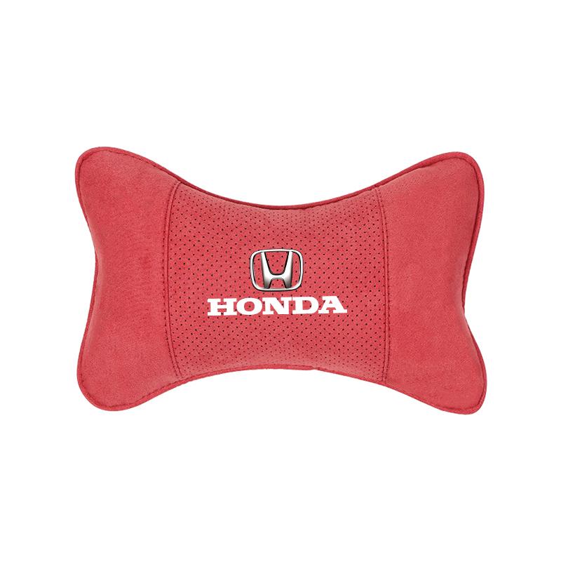 Car Logo Seat Suede Headrest Pillow Neck Support Auto Accessories For Honda Civic Fit Jazz Accord Pilot CRV Odyssey Passport HRV ajj256