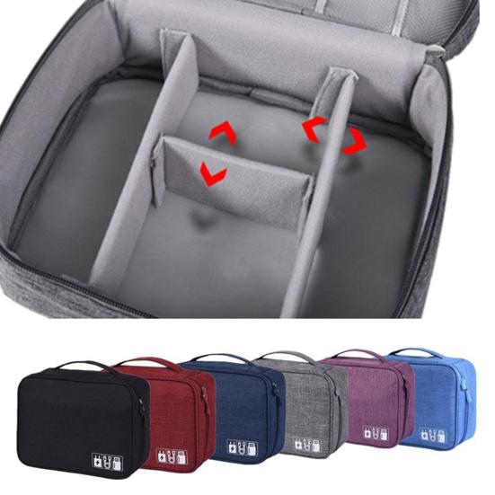 Портативный дорожный чехол для цифровых электронных аксессуаров, сумка для хранения кабеля и зарядного устройства