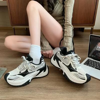 40 Модные маленькие белые туфли Женские 2024 Новые весенне-осенние повседневные туфли Девушки на толстой подошве Низкие кеды Женские