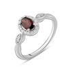 Серебряное кольцо с натуральным гранатом 0.525ct (2084709) 2.41 гр. 925 пробы