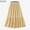 Women Casual Elegant Lace Patchwork A-Line Skirts