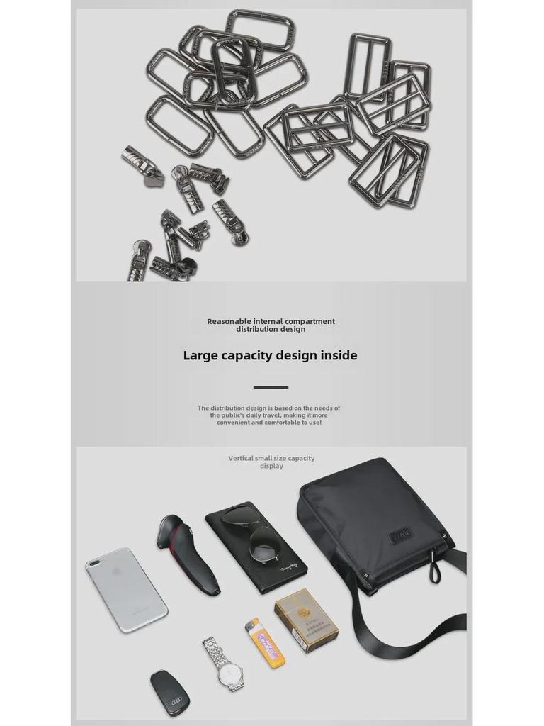 Baojiaxi Мужская водонепроницаемая сумка через плечо из ткани Оксфорд - повседневный рюкзак и сумка-мессенджер 