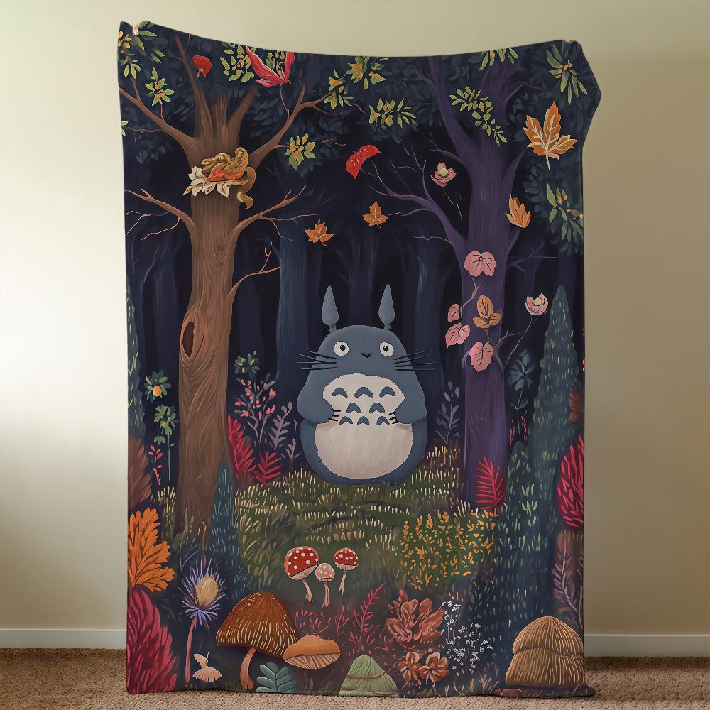 Classic Cartoon T-Totoro-S Cute Blanket Soft Warm Furry Throw Super Kids Toys Bed Sofa Car Cradle