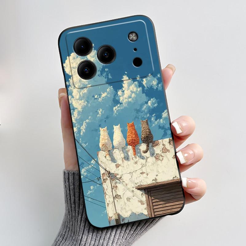 Для Doogee Note56 Чехол Для Doogee Note 56 Чехол для телефона Эстетичный Роскошный Милый Крутой Мальчик Девочка Черный Матовый Мягкий силикон Задняя крышка