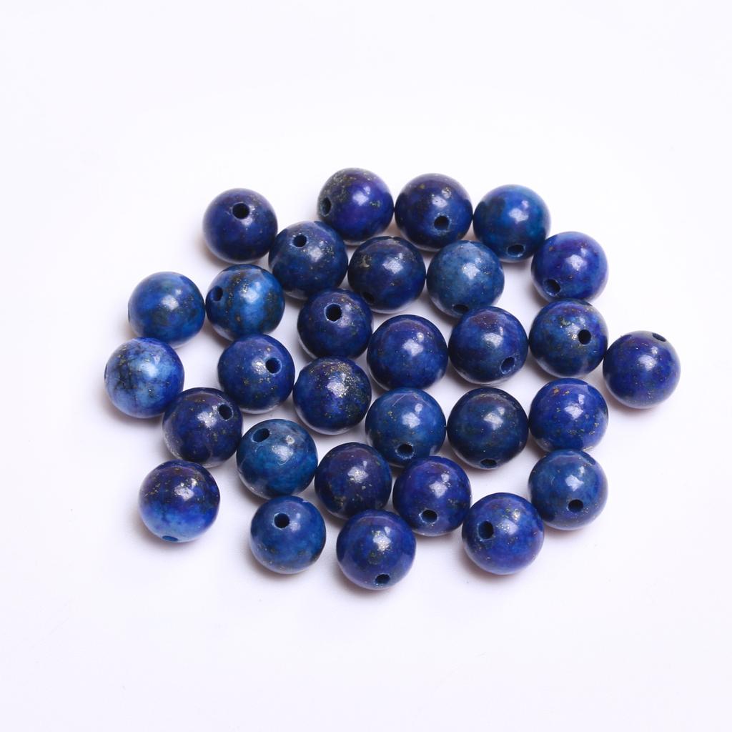 40/30/20/20/15 шт. 4/6/8/10/12 мм лазурит круглые бусины из натурального камня DIY браслет серьги материал для бисера ручной работы