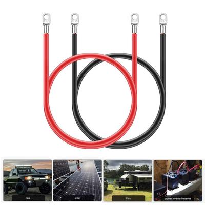 Шт. 5AWG красный + черный чистый медный инверторный кабель для аккумулятора, инверторные кабели для аккумулятора с наконечниками на обоих концах для автомобильных лодок