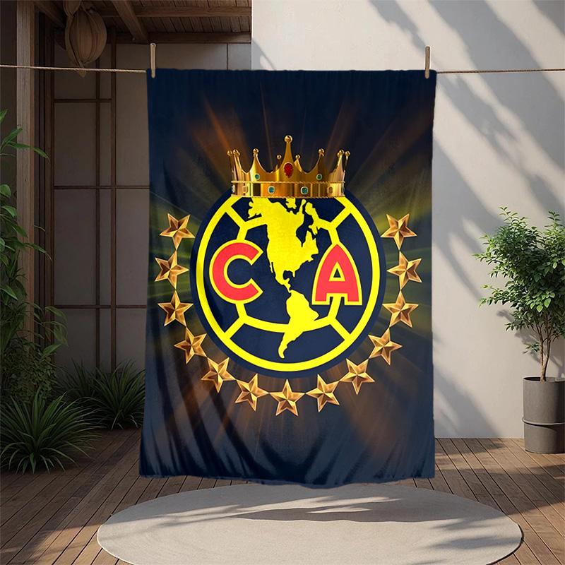 Club Amrica Flannel Blanket Soft Warm All-Season Throw, Design for Camping, Car Travel, Hiking Sofa, Bed, Office Perfect Gift for Parties