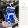Disabled Parking Card Holder, Clear Disabled Permit Holder With Large Hook (Certification Card Not Included)