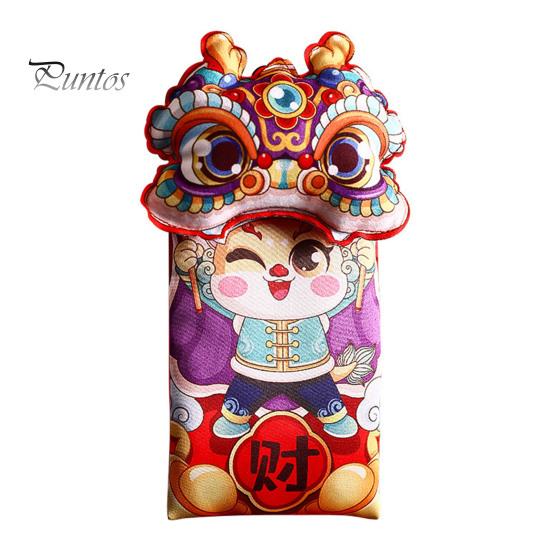 2024 год Дракона, красный конверт, мультяшный китайский Новый год, красный пакет из ткани Хунбао, подарок, денежный конверт, украшение для вечеринки в честь Лунного года