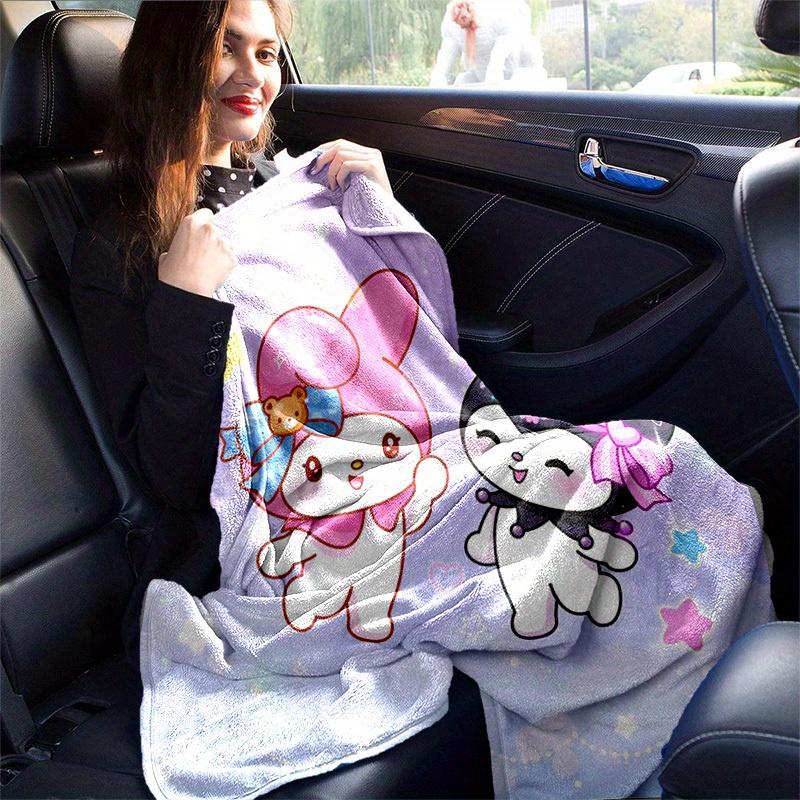 1pc. Cute Cartoon Character Plush Blanket - Perfect for Home, Office, Outdoor Use & G
