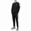 adidas Мужская флисовая толстовка с круглым вырезом Originals Trefoil Logo Three Stripes, черная GN3545