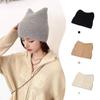 Women Knitted Hat Lovely Cats Ears Warm Winter Hat Fashionable Outdoor Hat for Girls and Ladies