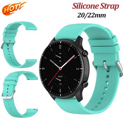 Силиконовый ремешок 20/22 мм для Huami Amazfit GTR 4/3/2 GTR 47 мм Pace Stratos 3 2 2S, ремешок для умных часов для Xiaomi Watch Color 2 S2 S1