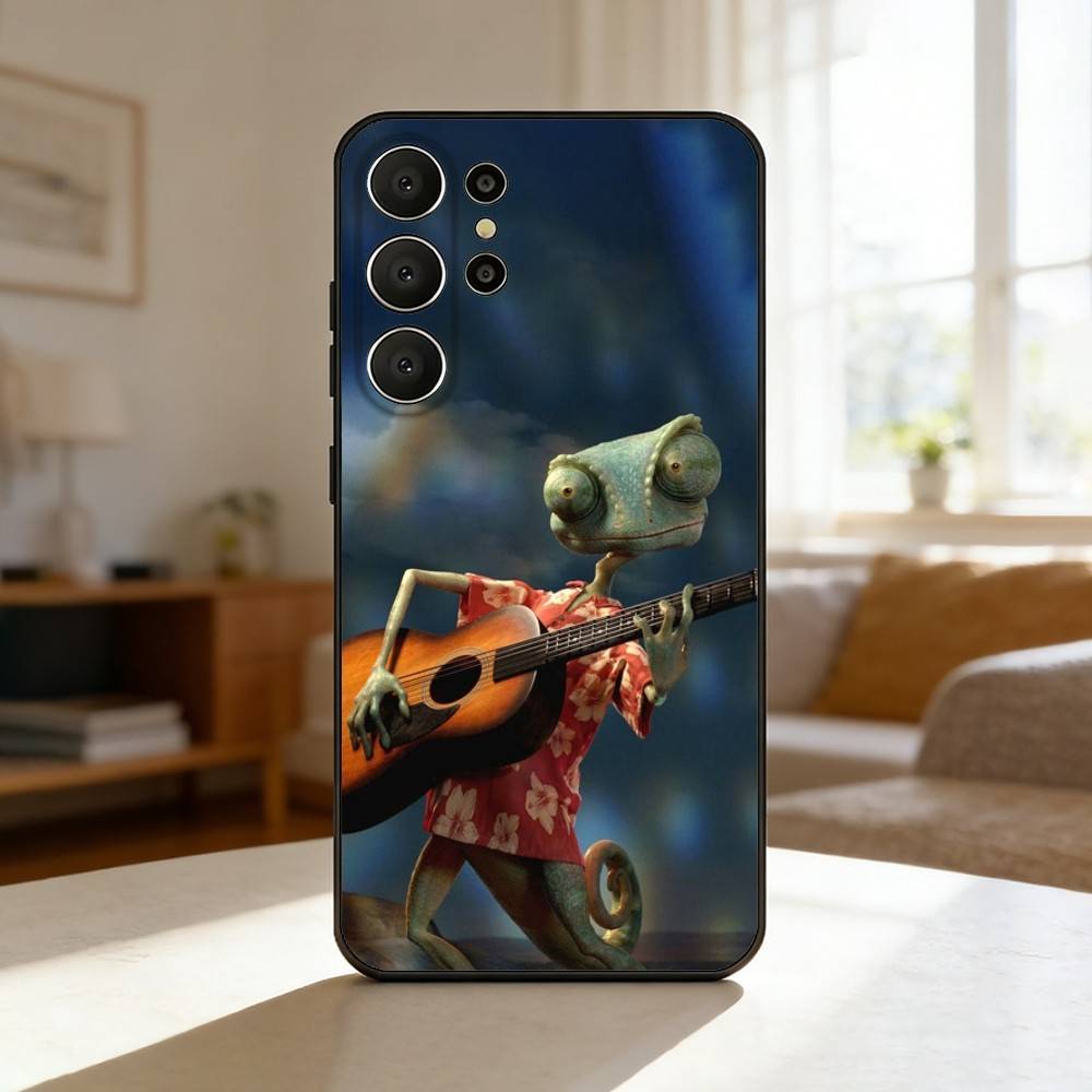 Cartoon R-RangoS Funny Phone Case For Samsung S26,S25,24,23,22,30,21,10,9,Ultra,Plus,Lite,FE Soft Black Case