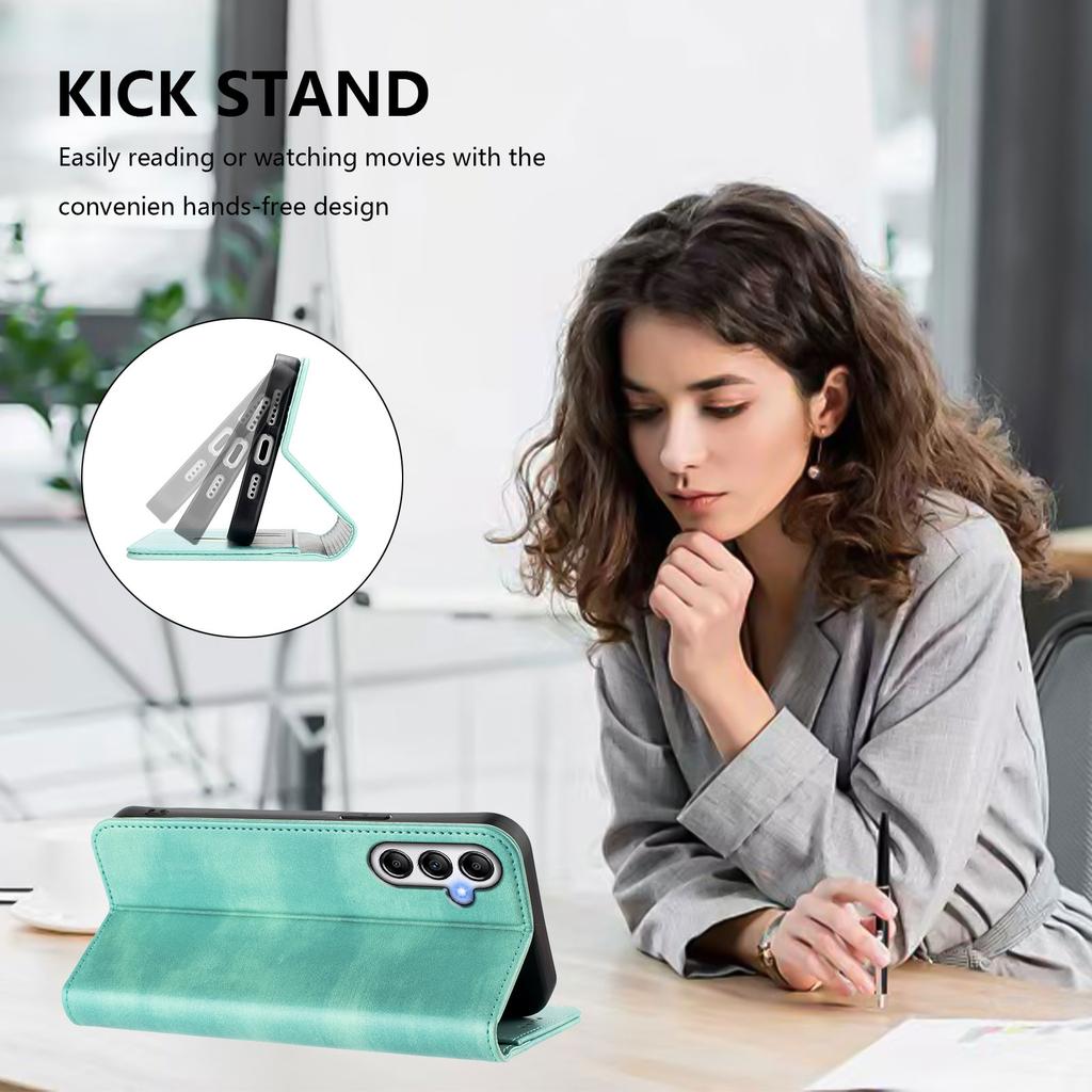 For Samsung Galaxy A35 5G Wallet Cases Retro Texture RFID Blocking Leather Phone Cover