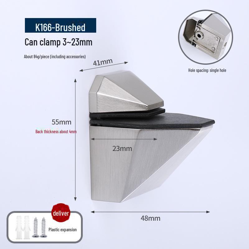 F-образный зажим для стекла Duckbill для ванной комнаты/кухни