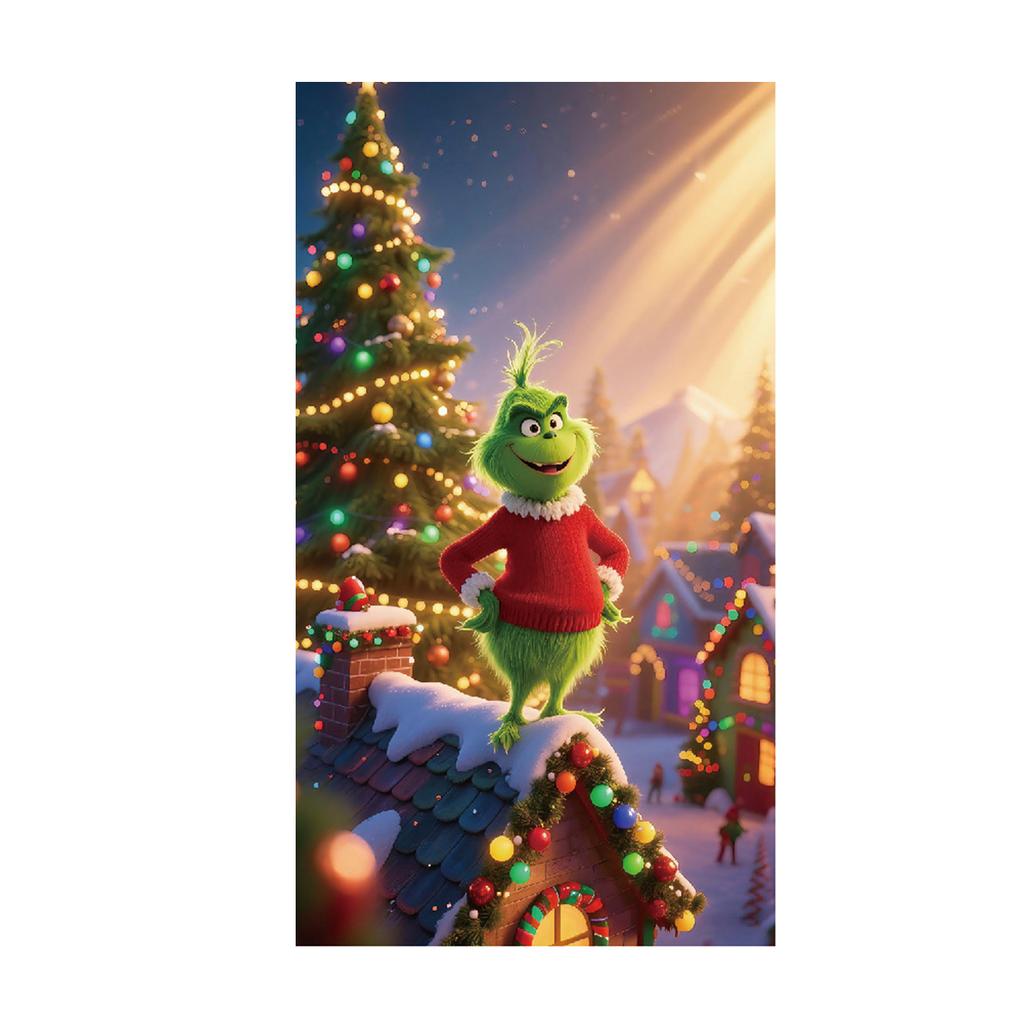 Christmas Door Curtain Background Door Decoration