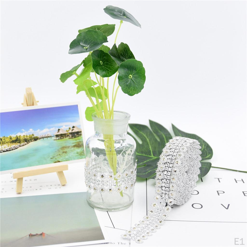 5 Yards Rhinestone Ribbon Mesh for DIY Wedding Cake Decorations, Party Favor, Baby Shower Decor,