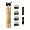 Профессиональная беспроводная электрическая машинка для стрижки волос и триммер для бороды — набор для стрижки с зарядкой через USB