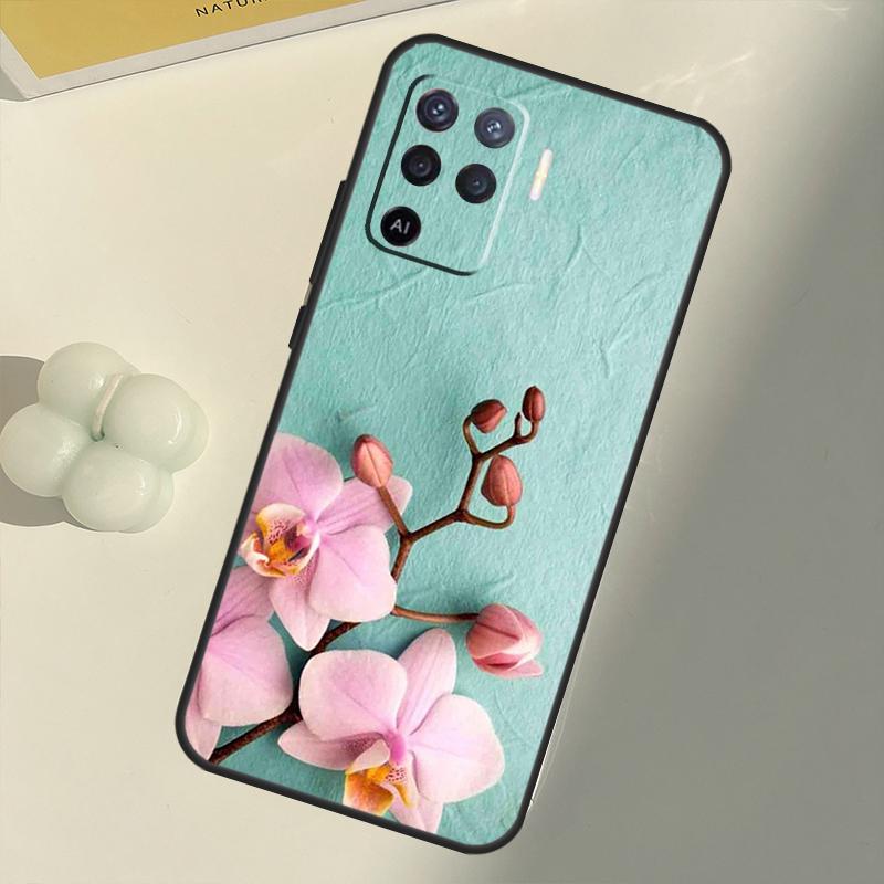Красочный чехол с цветами орхидеи для OPPO A74 A94 A54 A1K A15 A16 A52 A72 A83 A91 A93 A53S A5 A9 A31 A53 2020, чехол