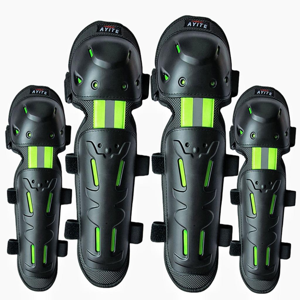 LMotorcycle Knee And Elbow Protectors Set Of Four Round Head Competition Protectors, Off-road Motorcycle Riding Equipment, Sports Protectors