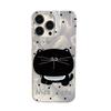Подходит для iPhone17promax милый маленький черный кот Apple 16IMD чехол для мобильного телефона из пряжи с перьями 14/13 большое отверстие 15-го поколения