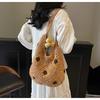Large Capacity Woven Bag New Hook Flower Shoulder Bag Hollow Cotton Thread Beach Bag Vacation Tote Bag