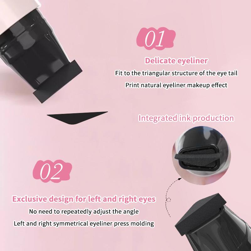 Двусторонний штамп-подводка для глаз, интегрированный штамп-подводка для глаз, точный контур, печать, стойкая жидкая подводка-карандаш, макияж, косметика