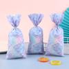50Pcs Mermaid Party Gift Bags Candy Biscuit Packing Bag Mermaid Tail Scales Treat Bag for Guest Birthday Supplies Baby Shower