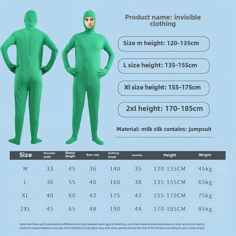 Men's Solid Color Black Invisible Halloween Jumpsuit (Available for Kids)