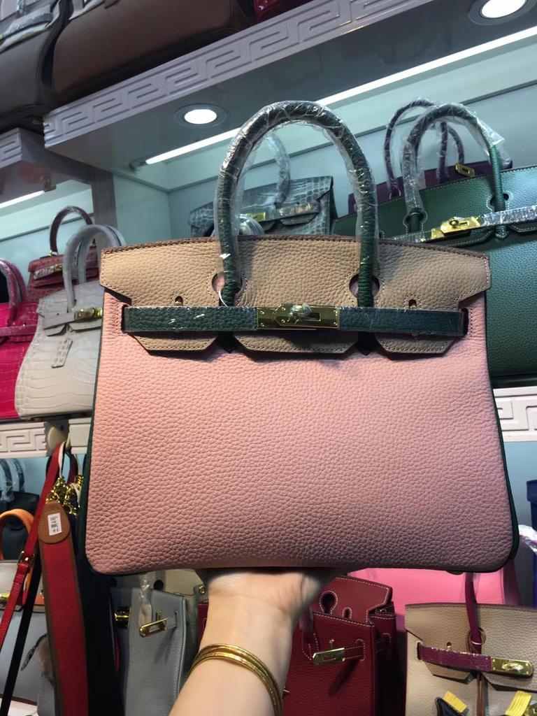 Сумка на плечо из коровьей кожи Colorblock Platinum Lychee Grain 2024 года — повседневная сумка для поездок на работу