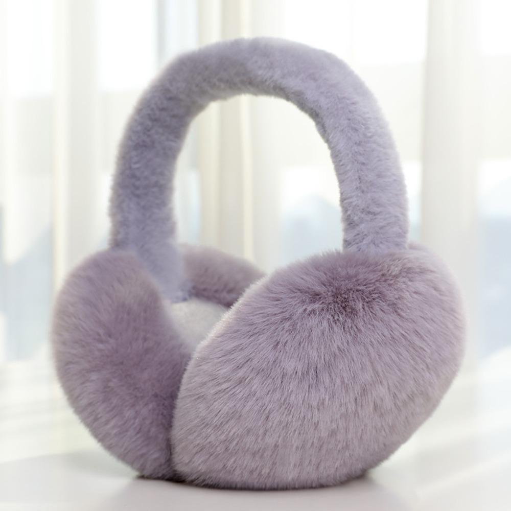 Solid Color Plush Ear Warmer Folding Ear Cover New Earflap Outdoor