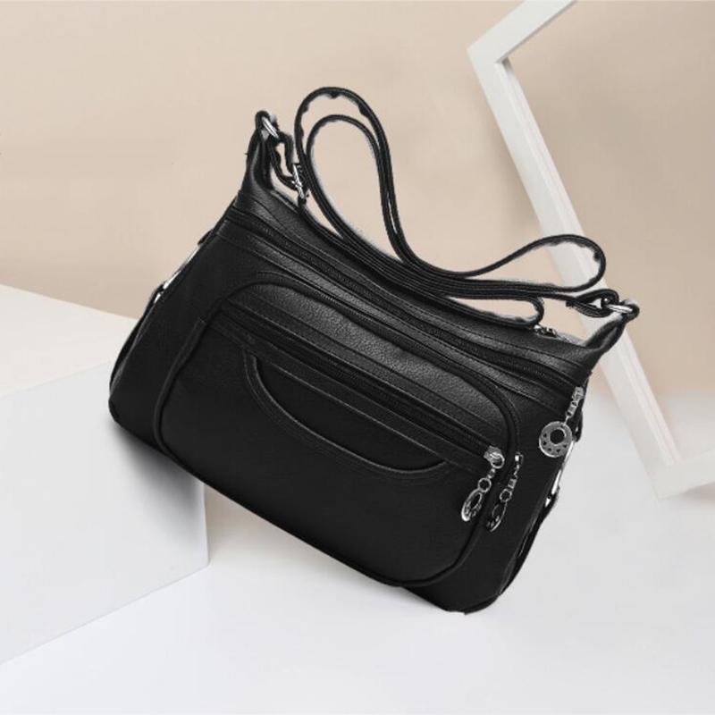 Мягкая мытая искусственная кожа Повседневная сумка Mama Женская сумка через плечо