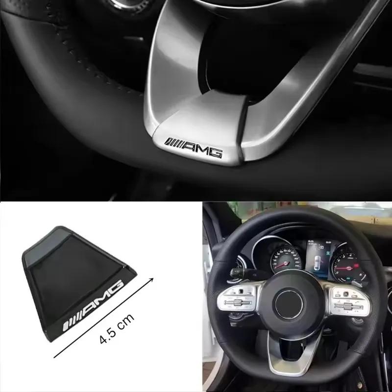 Car Steering Wheel Decoration Emblem Sticker Accessories For Mercedes Benz AMG Brabus Smart Maybach W204 GLC CLA W205 W203 W206 FF70