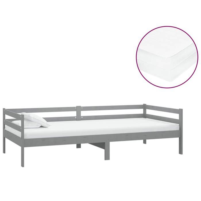 Lit de repos - Maison Exclusive - 90x200 cm - Bois de pin massif - Canapé-lit multifonctionnel