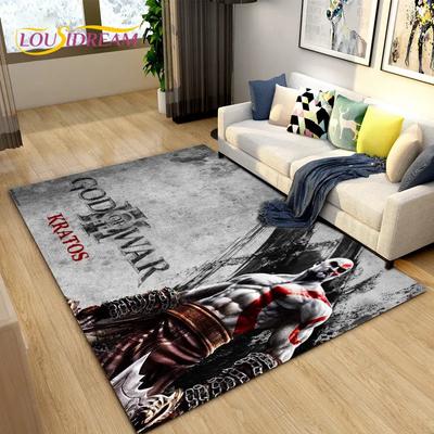 Коврик для игровой зоны God of War, большой, ковер для гостиной, спальни, дивана, коврик для прихожей, украшение, нескользящий коврик для пола для детей