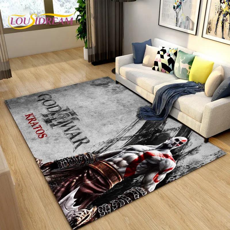 Коврик для игровой зоны God of War, большой, ковер для гостиной, спальни, дивана, коврик для прихожей, украшение, нескользящий коврик для пола для детей
