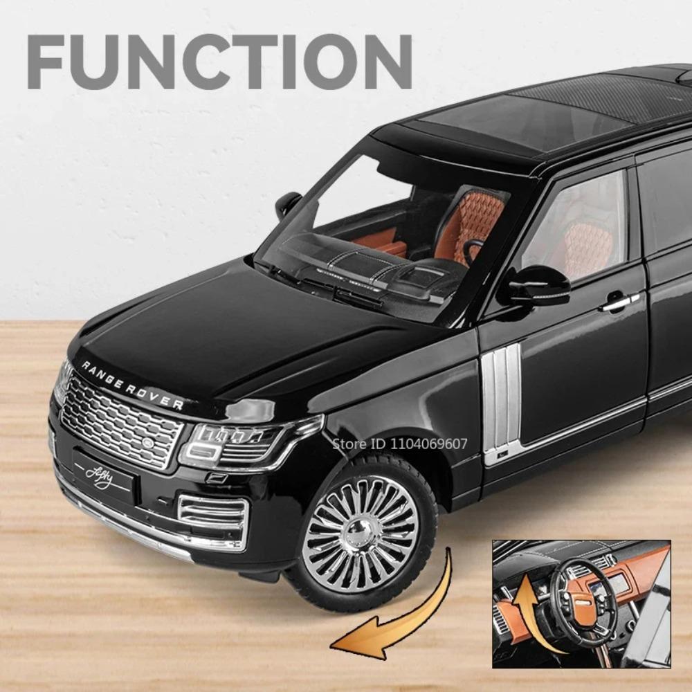 Большой размер 1:18 Модель автомобиля Range Rover Игрушка Сплав Литье под давлением Звук и Свет Внедорожник Внедорожный автомобиль Миниатюрные модели Для детей Подарки
