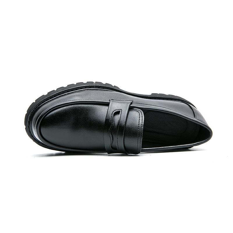 Young And Young One-Pedal Loafers Черные мужские кожаные туфли