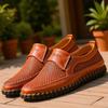 2025 Summer Sandals Men's Breathable Mesh Shoes 50 Large Size Comfortable Soft Sole One Pedal Leather Shoes Dad Shoes