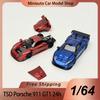 Transcend Модель Tsd 1:64 Миниатюрная модель автомобиля Porsche 911 Gt1 24H Игрушка Сплав Гоночный автомобиль Для Коллекционеров Хобби Домашний Дисплей Пред