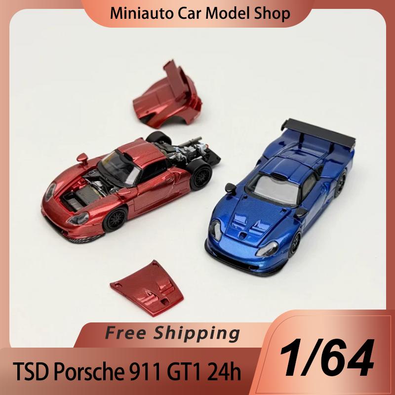 Transcend Модель Tsd 1:64 Миниатюрная модель автомобиля Porsche 911 Gt1 24H Игрушка Сплав Гоночный автомобиль Для Коллекционеров Хобби Домашний Дисплей Пред