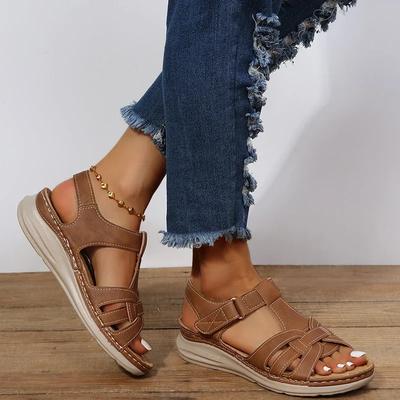 Мода 2024Summer Sandals Advanced Orthopedic Women's Shoes Модные женские сандалии на платформе для ходьбы на пляже Женские сандалии на танкетке