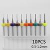 10pcs 0.3-1.2mm PCB Print Circuit Board Carbide CNC Mini Drill Bits Tools Set